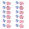 American Flag USA Patriotic Design Plastic Shutter Glasses Shades Sunglasses Eyewear for Party Props, Decoration (12 Pairs)